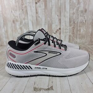 Brooks Ariel GTS 23 Womens 9.5 Wide Gray Pink Running Shoes 1203901D078